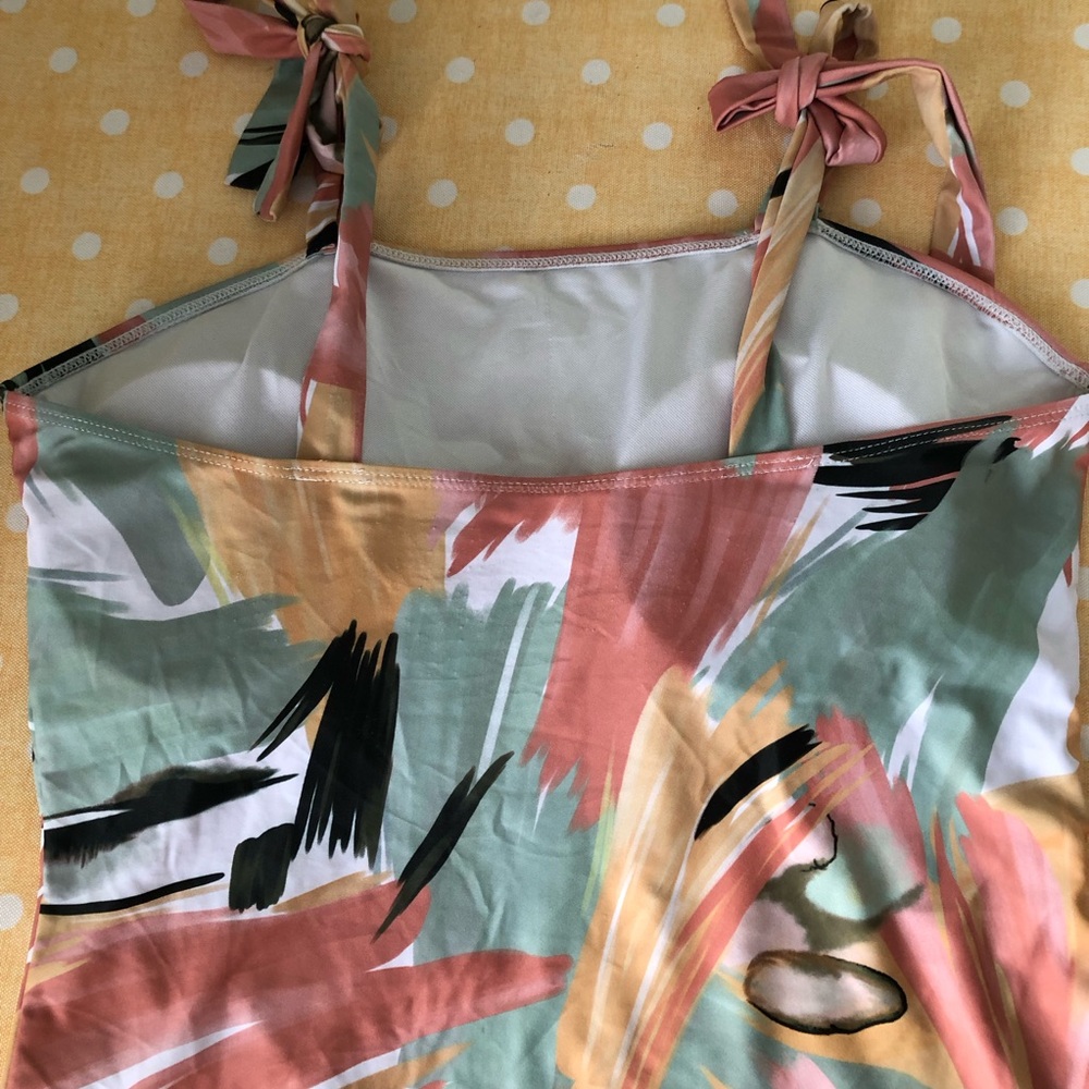 One piece Pink Abstract Swimsuit XL - Picture 10 of 10